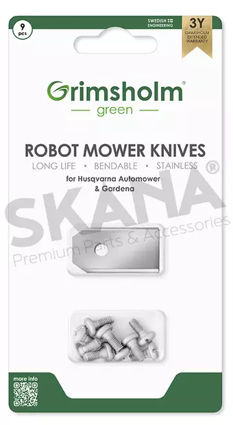Eurogarden Teräsarja (9kpl 0.60mm) Husqvarna Automower - Duell pienkoneiden varaosat ja tarvikkeet - 74000 - 1