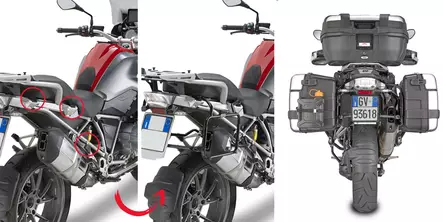 Givi Rapid release tubular side-case holder for MONOKEY® cases BMW R1200GS (13- - Duell MP varaosat ja tarvikkeet - 102660 - 1