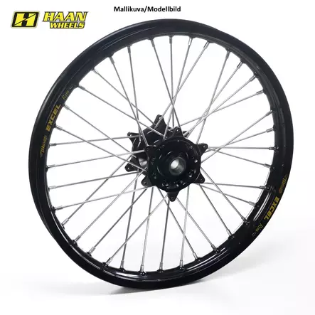 Haan wheel SX85 12- 19-1,40 BLACK RIM/HUB/SPOKES/NIPPLES - Duell MP varaosat ja tarvikkeet - 63810 - 1