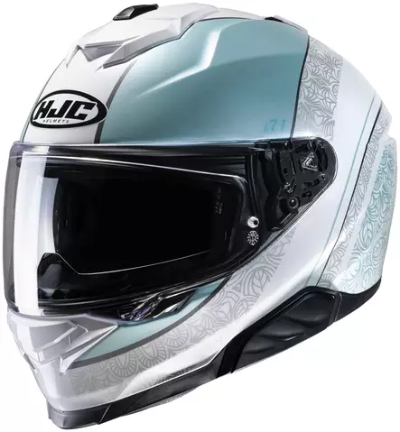 HJC Kypärä i71 Sera Valkoinen/Turkoosi MC2 S 55-56cm - Duell ajovarusteet - 56450 - 1