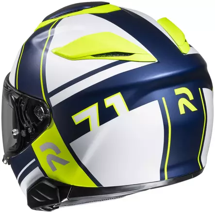 HJC Kypärä RPHA 71 Zecha Sininen/Valkoinen/Fluo Keltainen MC3HSF L 58-59cm - Duell ajovarusteet - 56370 - 1