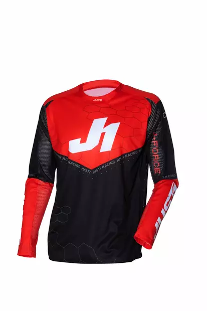 Just1 Paita J-Force Hexa Punainen/Musta/Valkoinen, L - Duell ajovarusteet - 57280 - 1