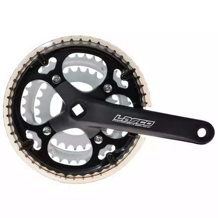 Kampipari LASCO 48/38/28 175mm alu nelikantti 113mm akseli ketjusuojalla - Duell polkupyörien varaosat ja tarvikkeet - 37880 - 1