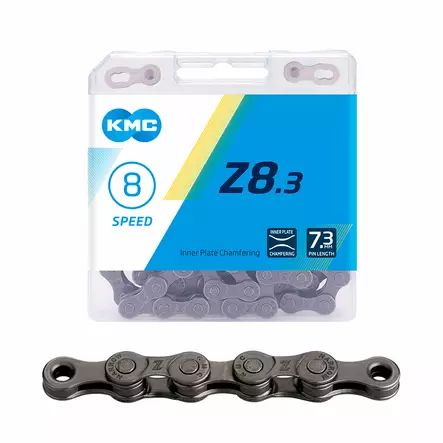 Ketju 6/7/8-v KMC Z8 Silver/Grey 1/2 x 3/32" 114L - Duell polkupyörien varaosat ja tarvikkeet - 8970 - 1