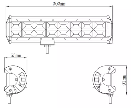 Kinwons Led Kaukovalopaneeli 10-30V 192W Flood - Duell ATV varaosat ja tarvikkeet - 138150 - 1