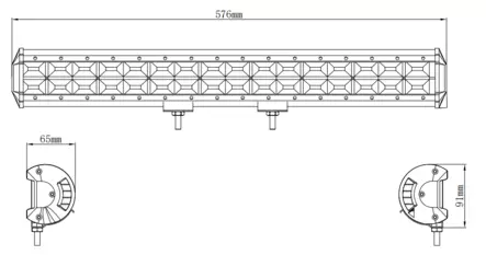 Kinwons Led Kaukovalopaneeli 10-30V 384W Flood - Duell ATV varaosat ja tarvikkeet - 138550 - 1
