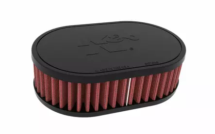 K&N Universal Clamp-On Air Filter 2-1/16"O/S Flg 7" X 4-1/2" 2"H Oval W/Vent - Duell MP varaosat ja tarvikkeet - 127870 - 1