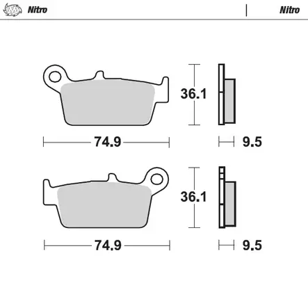 Moto-Master Jarrupalat Honda: taakse CR80/85 CR125/250/500 - Duell MP varaosat ja tarvikkeet - 120720 - 1