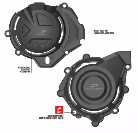 Polisport Engine Covers Protection Kit CFMOTO 450MT 24-.. - Duell MP varaosat ja tarvikkeet - 128130 - 1