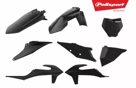 Polisport plastic kit SX/SXF 19-22 Musta (1) - Duell MP varaosat ja tarvikkeet - 129570 - 1