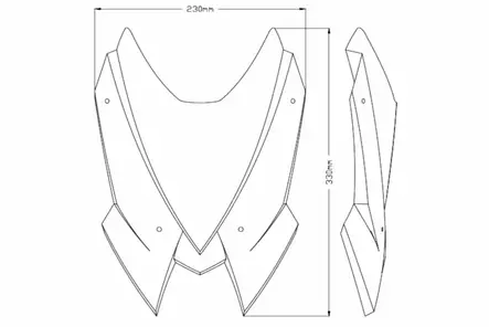 Puig Windshield New Gen. Sport Kawasaki Z H2 C/Carbon Look - Duell MP varaosat ja tarvikkeet - 98590 - 1
