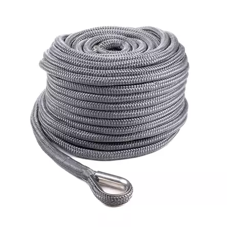 Qvarken Ankkuriköysi Dockline koussilla 16mm 40m harmaa - Duell venetarvikkeet - 139330 - 1