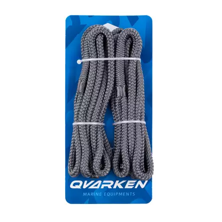 Qvarken Lepuuttajaköysi 10mm 2m harmaa 2kpl - Duell venetarvikkeet - 139140 - 1