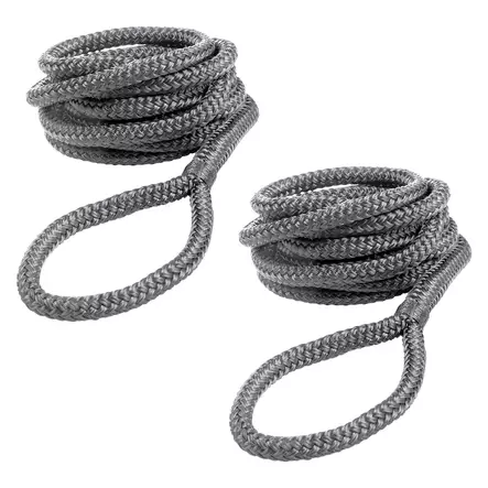 Qvarken Lepuuttajaköysi 10mm 2m harmaa 2kpl - Duell venetarvikkeet - 139140 - 1