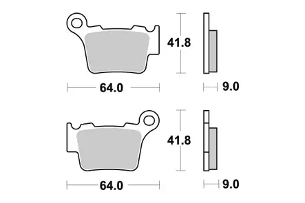 Sbs Jarrupalat Carbon Silver - Duell MP varaosat ja tarvikkeet - 123490 - 1