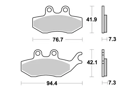 Sbs Jarrupalat Ceramic - Duell MP varaosat ja tarvikkeet - 123650 - 1