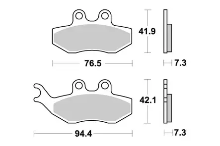 Sbs Jarrupalat Ceramic - Duell MP varaosat ja tarvikkeet - 123970 - 1