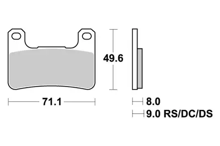 Sbs Jarrupalat Sintered - Duell MP varaosat ja tarvikkeet - 123160 - 1