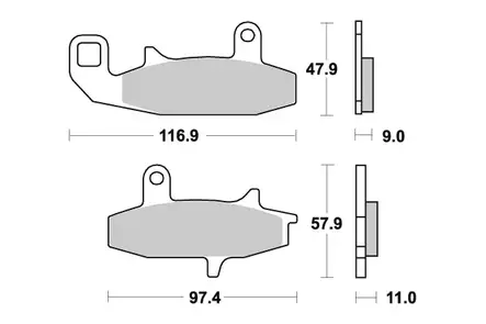 Sbs Jarrupalat Sintered - Duell MP varaosat ja tarvikkeet - 123430 - 1