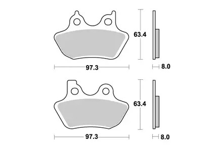 Sbs Jarrupalat Sintered - Duell MP varaosat ja tarvikkeet - 123630 - 1