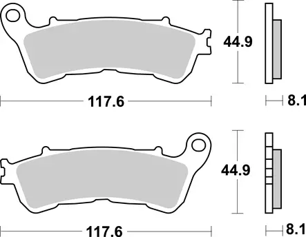 Sbs Jarrupalat Sintered - Duell MP varaosat ja tarvikkeet - 123940 - 1