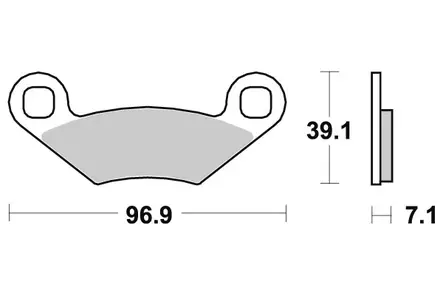 Sbs Jarrupalat Sintered Atv - Duell MP varaosat ja tarvikkeet - 123570 - 1