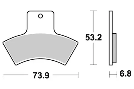 Sbs Jarrupalat Sintered Atv - Duell MP varaosat ja tarvikkeet - 123730 - 1