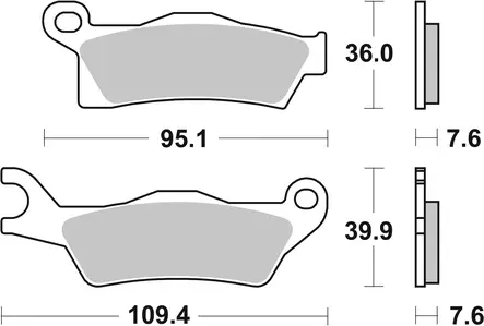 Sbs Jarrupalat Sintered Offroad - Duell MP varaosat ja tarvikkeet - 122430 - 1