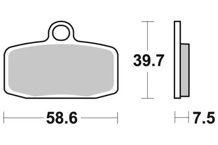Sbs Jarrupalat Sintered Offroad - Duell MP varaosat ja tarvikkeet - 122700 - 1