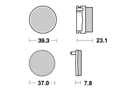 Sbs Jarrupalat Sintered Offroad - Duell MP varaosat ja tarvikkeet - 123440 - 1