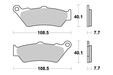 Sbs Jarrupalat Sintered Offroad - Duell MP varaosat ja tarvikkeet - 123910 - 1