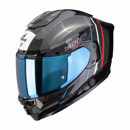 SCORPION Helmet EXO-1500 CARBON AIR ZITY Black-Red-Blue, M - Duell ajovarusteet - 49200 - 1