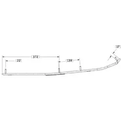 Sno-X Ripper Four Ohjausrauta pari 4" Kovametalli - Duell MK varaosat ja tarvikkeet - 22950 - 1