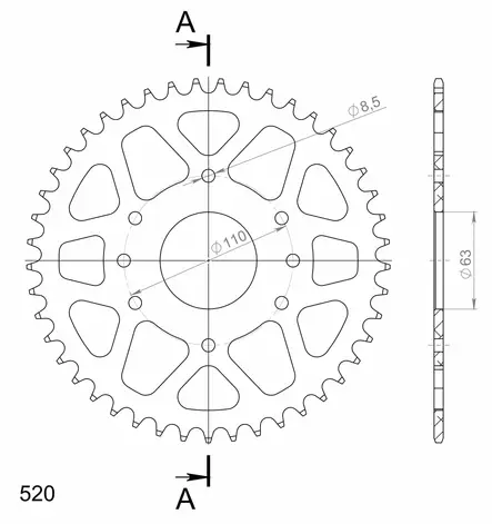 Supersprox Alu Takaratas KTM Duke 125 14-18 Oranssi - Duell MP varaosat ja tarvikkeet - 118560 - 1