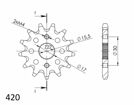 Supersprox Eturatas 1256.13 - Duell MP varaosat ja tarvikkeet - 119550 - 1