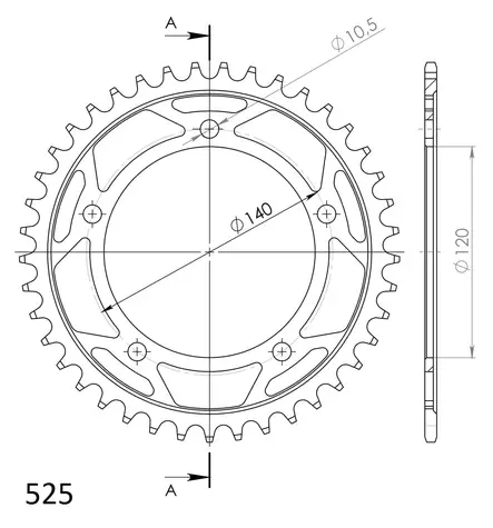 Supersprox / JT Teräs takaratas 1792.41 - Duell MP varaosat ja tarvikkeet - 119290 - 1