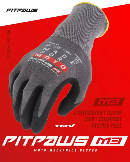 TMV Pitpaws gloves Black "Made for Moto" S - Duell MP varaosat ja tarvikkeet - 87270 - 1