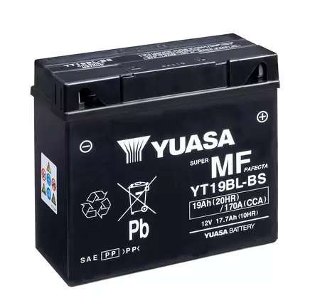Yuasa akku YT19BL-BS (cp) Happopatruuna mukana (3) - Duell muut varaosat ja tarvikkeet - 131890 - 1