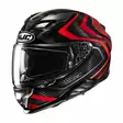 HJC Kypärä F71 Carbon Nevio Musta/Punainen MC1 XS - Duell ajovarusteet - 56460 - 1