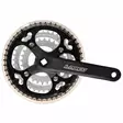 Kampipari LASCO 48/38/28 175mm alu nelikantti 113mm akseli ketjusuojalla - Duell polkupyörien varaosat ja tarvikkeet - 37880 - 1