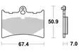 Sbs Jarrupalat Ceramic - Duell MP varaosat ja tarvikkeet - 123450 - 1