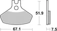 Sbs Jarrupalat Racing Sintered - Duell MP varaosat ja tarvikkeet - 123070 - 1