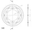 Supersprox Stealth Takaratas HO CR/CRF 87- Kulta 48 - Duell MP varaosat ja tarvikkeet - 118790 - 1