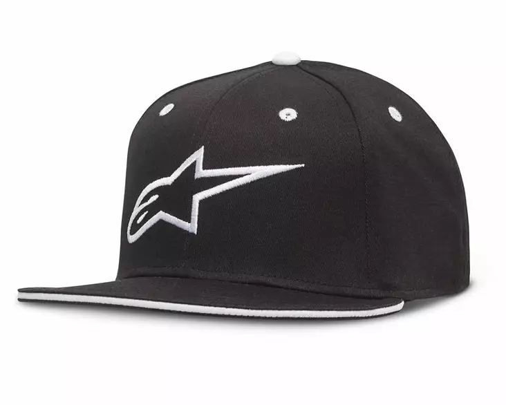 Alpinestars Ageless Flatbill Lippis musta/White, L/XL - Duell ajovarusteet - 35771 - 1