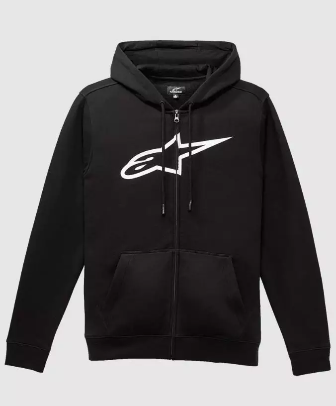 Alpinestars Fleece Angeless Zip Hoodie v3 Black/White M - Duell ajovarusteet - 35351 - 1
