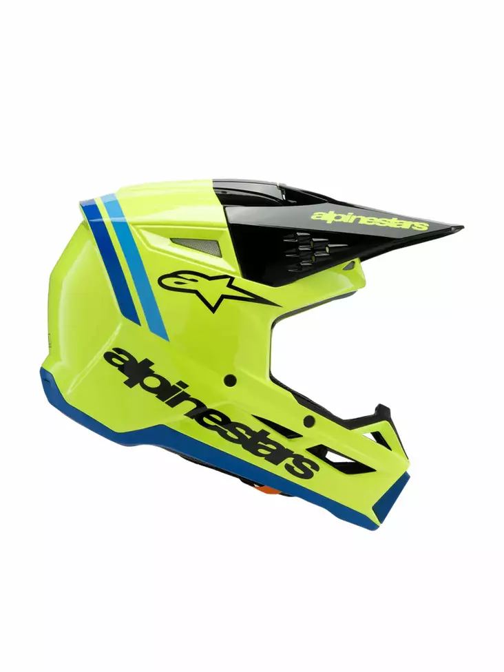 Alpinestars Kypärä SM3 Nuorten Radium Keltainen Fluo/Musta/Sininen, YL 52-53cm - Duell ajovarusteet - 36441 - 1
