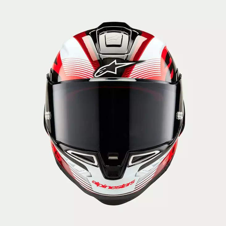 Alpinestars Kypärä Supertech R10 Team Musta/Carb/Punainen/Valkoinen, XS - Duell ajovarusteet - 36581 - 1