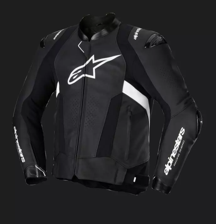Alpinestars Nahkatakki Missile v3 Musta/Valkoinen, 52 - Duell ajovarusteet - 40541 - 1
