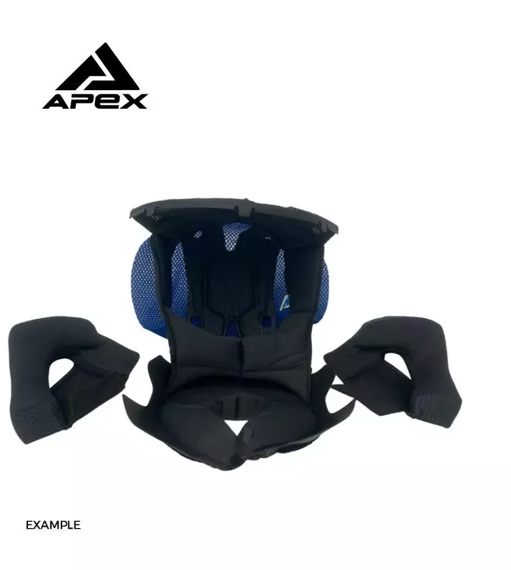 APEX MI100 Linerset cheekpads and topliner, L - Duell ajovarusteet - 32861 - 1