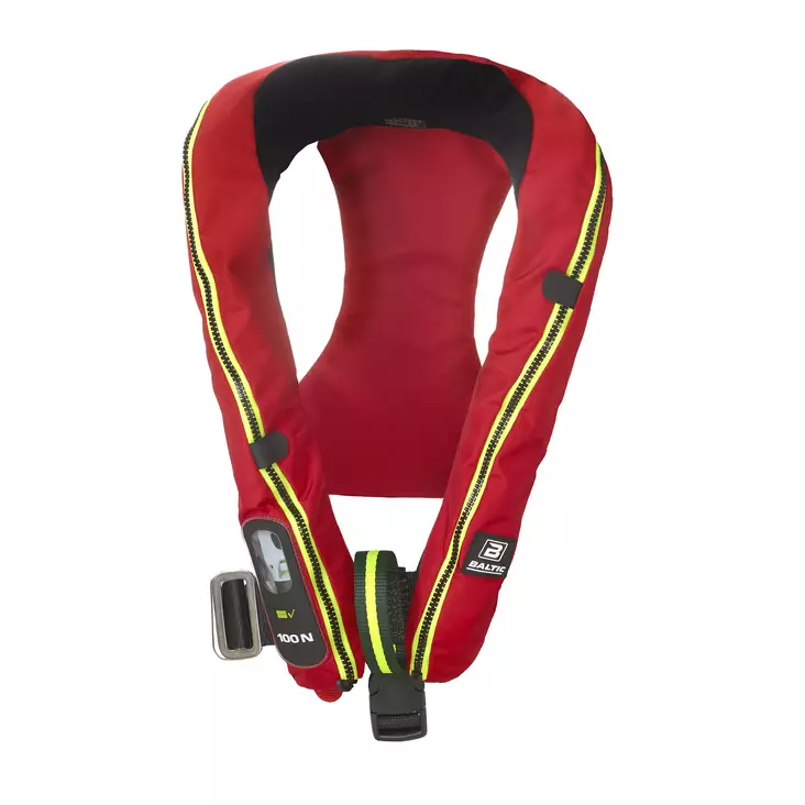 Baltic Compact 100 harness auto ilmatäytteinen pelastusliivi pun 30-110kg - Duell venetarvikkeet - 135981 - 1